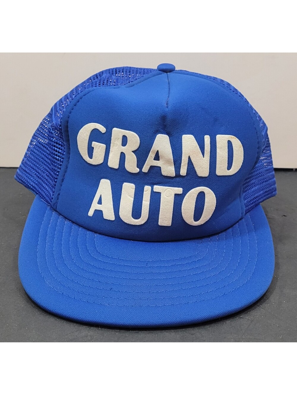 Grand Auto Blue/White Mesh Snapback Cap Hat Sportcap One Size